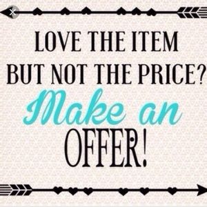 Reasonable offers accepted